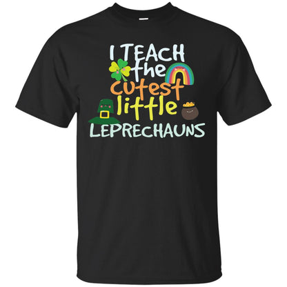 Cutest Little Leprechauns St. Patricks Day Teacher T-shirt Black