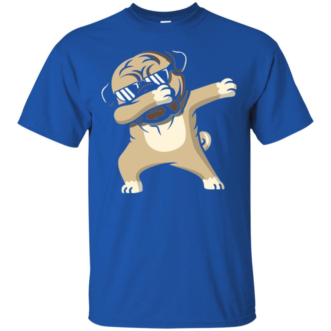Dog Lover T-shirt Dabbing Pug T-shirt Royal