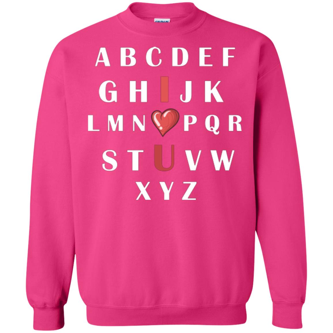 Alphabet I Love You T-shirt Heliconia