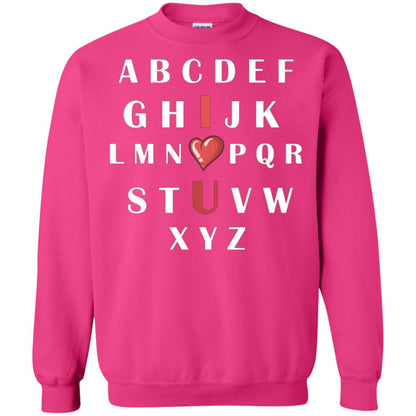 Alphabet I Love You T-shirt Heliconia