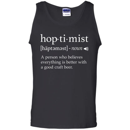 Beer Lover T-shirt Hoptimist Definition Black
