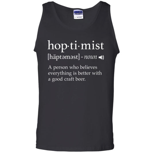 Beer Lover T-shirt Hoptimist Definition Black