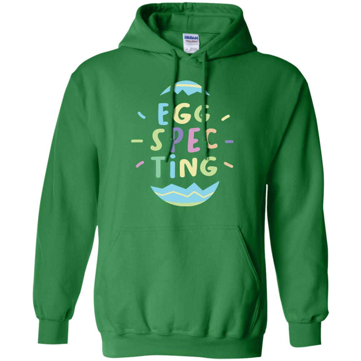 Eggspecting Funny Pregnancy Pregnant Easter Shirt Irish Green