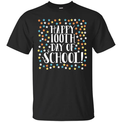 Teacher T-shirt Happy 100th Day Of School 100 Stars