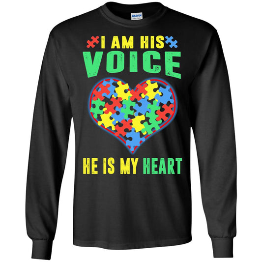 Autism Awareness Shirt He Is My Heart Black