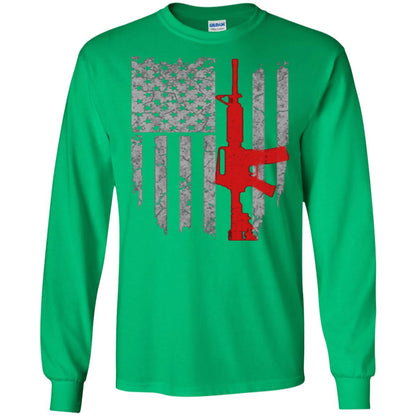 Hunting Lover T-shirt Gun Usa Flag Irish Green