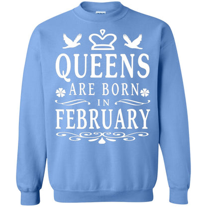 Birthday T-shirt Queens Are Born In February Carolina Blue