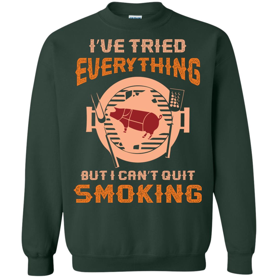 I Can’t Quit Smoking Barbecue Party T-shirt Forest Green