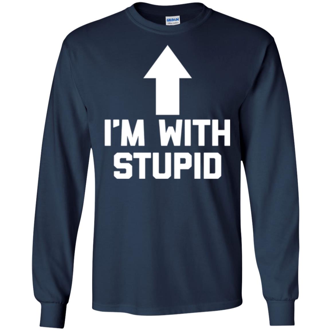 Im With Stupid T-shirt Navy