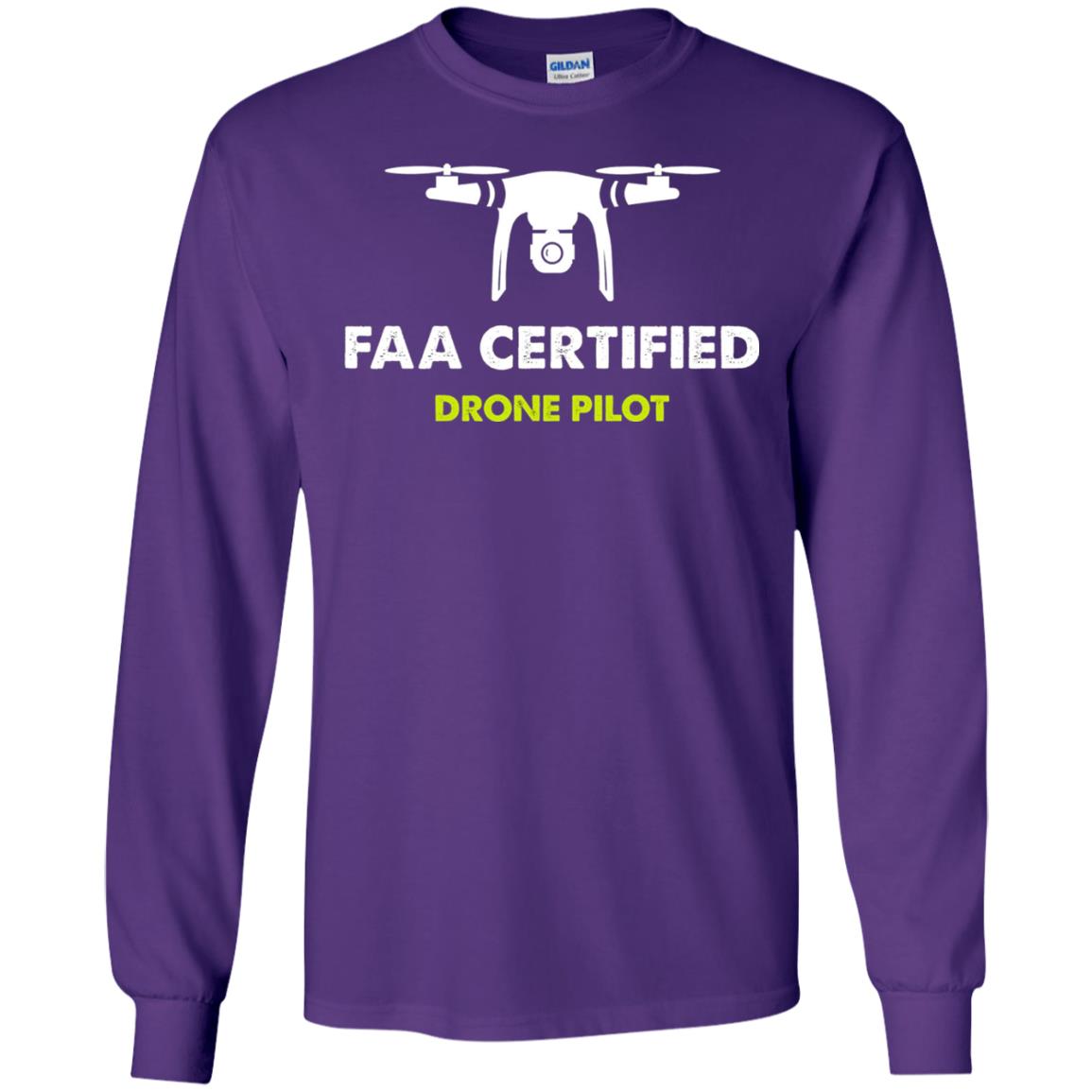 Faa Certified Drone Pilot T-shirt Purple