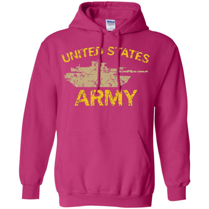 United States Army M1a2 Abrams Tusk Tank Grunge T-shirt Heliconia