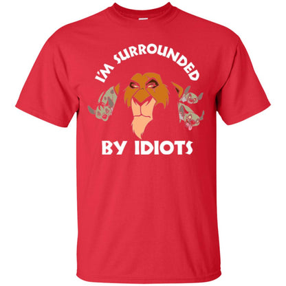 Disney Lion King T-shirt Scar Surrounded By Idiots Red
