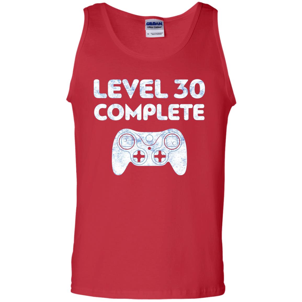 Level 30 Complete Video Gamer 30th Birthday Shirt Red