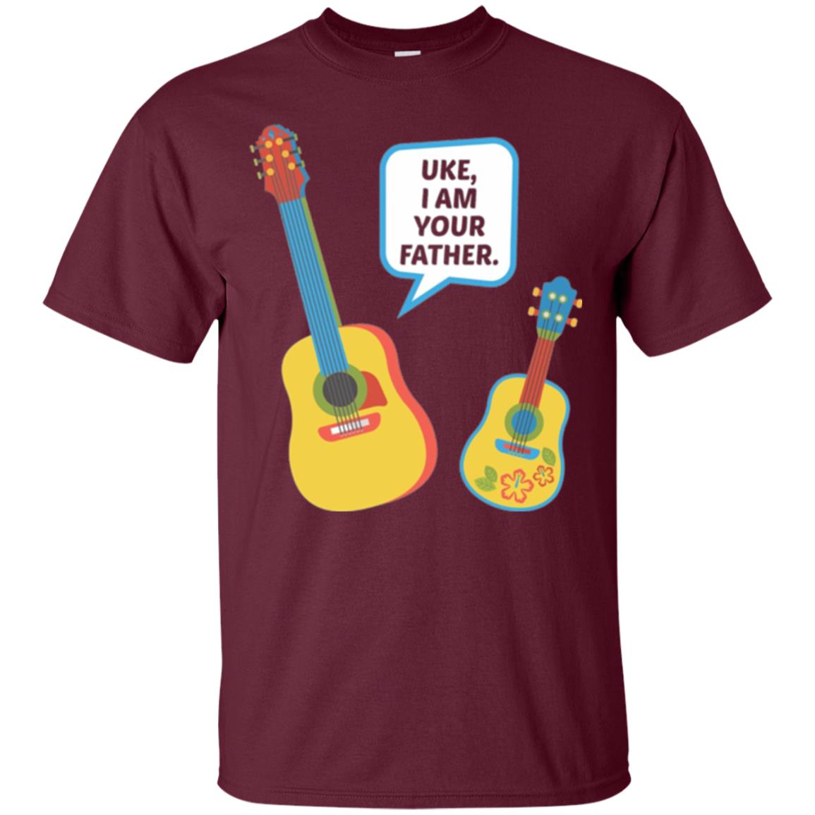 Ukulele Lovers T-shirt Uke I Am Your Father Maroon