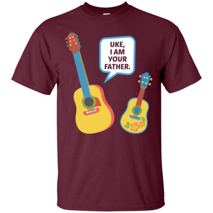 Ukulele Lovers T-shirt Uke I Am Your Father Maroon