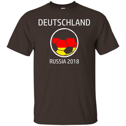 Deutschland Team Russia 2018 Soccer Fan T-shirt Dark Chocolate