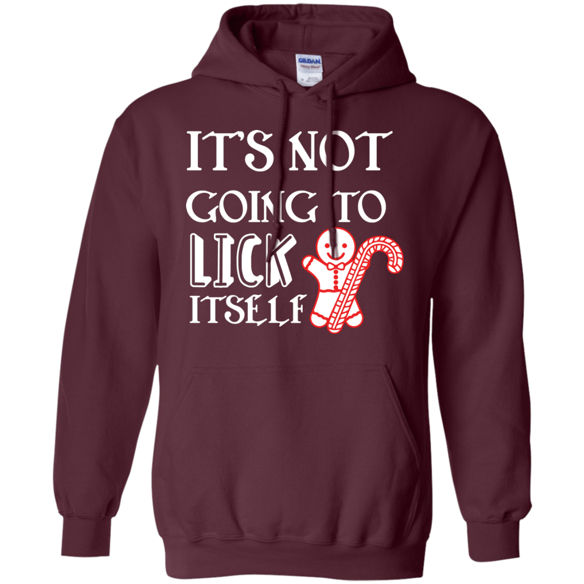 Christmas T-Shirt It's Not Going To Lick Itself Maroon