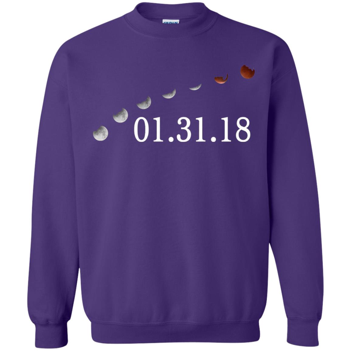 Usa Total Lunar Eclipse On January 31, 2018 T-shirt Purple