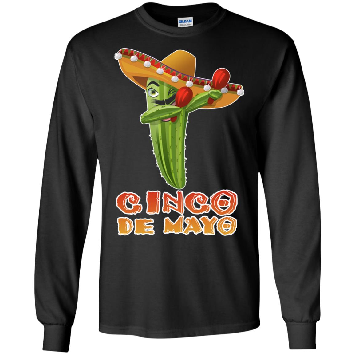 Dabbing Cinco De Mayo Cactus Shirt Black
