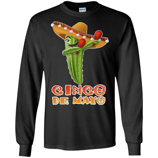 Dabbing Cinco De Mayo Cactus Shirt Black