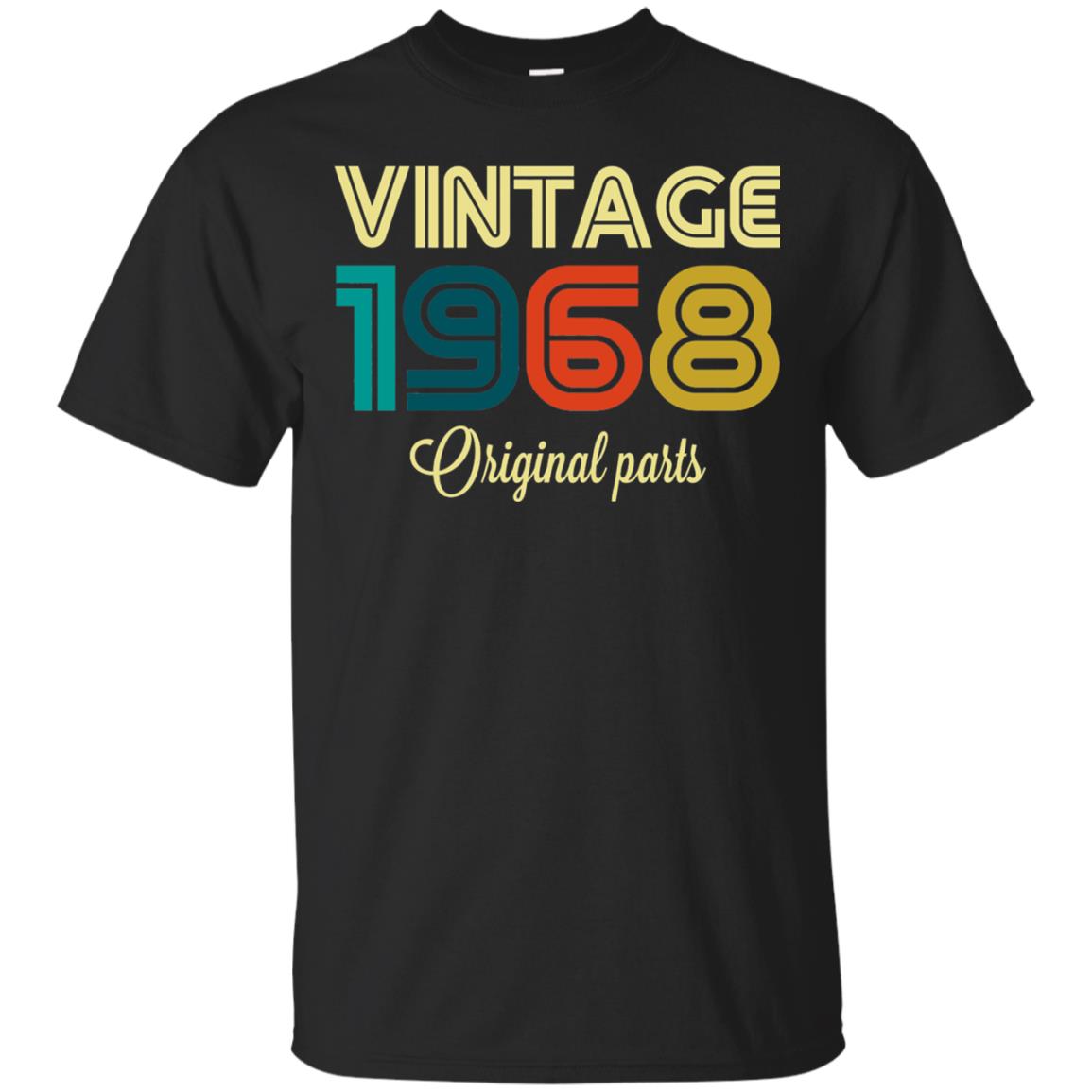 Vintage 1968 Funny Old School 50th Birthday T-shirt Black