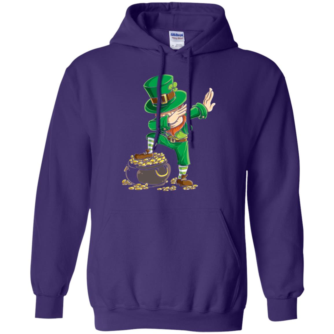 Dabbing Leprechaun Saint Patrick's Day T-shirt Purple