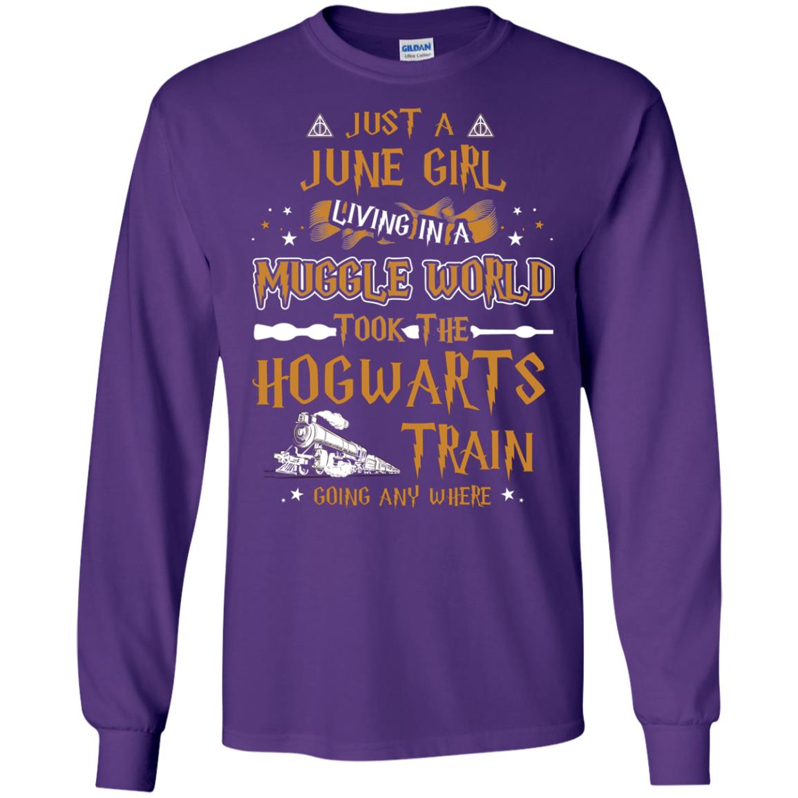 Just A June Girl Living In A Muggle World Took The Hogwarts Train Going Any Where Purple