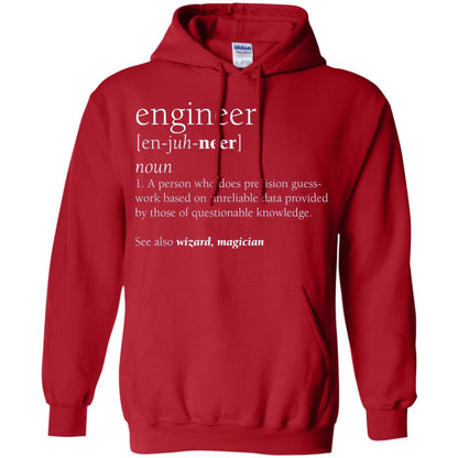 A Person Who Does Precision Guess Work Based On Unreliable Data Engineer Definition T-shirt Red