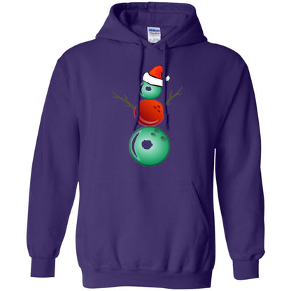 Funny Christmas Shirts Bowling Snowman Purple