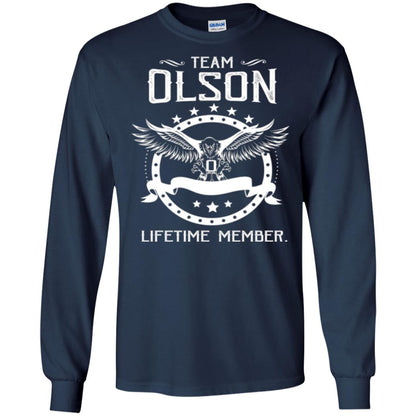 Family T-shirt Team Olson Lifetime Member Navy