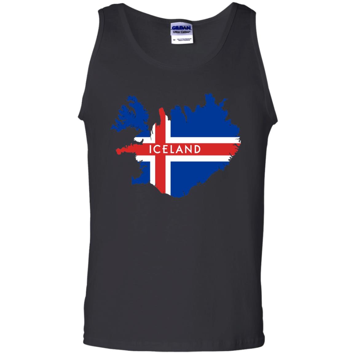 Iceland T-shirt With Flag And Map