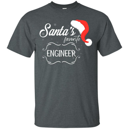Santa's Favorite Engineer Engineering X-mas Gift Shirt For Engineers Dark Heather