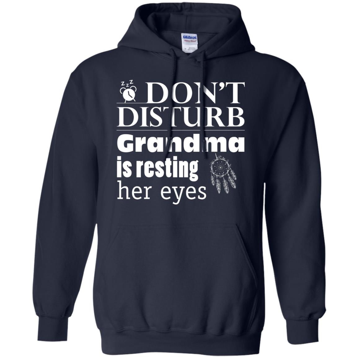 Don't Disturb Grandma Is Resting Her Eyes Funny Grandmom Shirt Navy