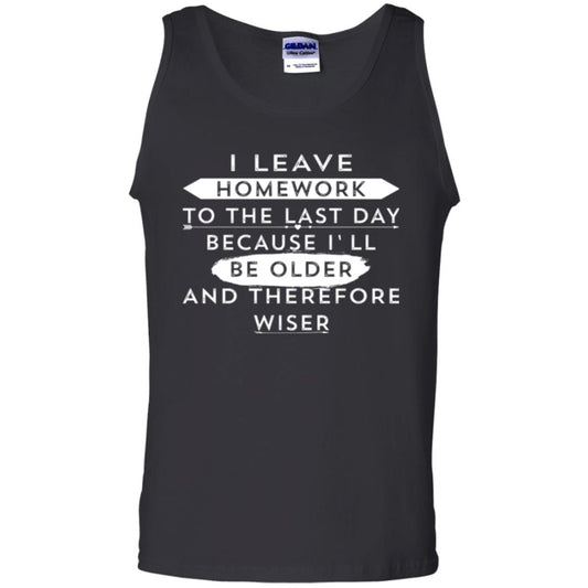 Funny Homework T-shirt I Leave Homework To The Last Day Black