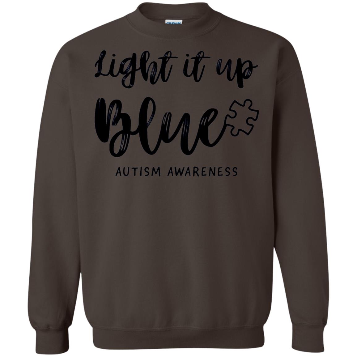 Autism Awareness Shirts Light It Up Blue Dark Chocolate