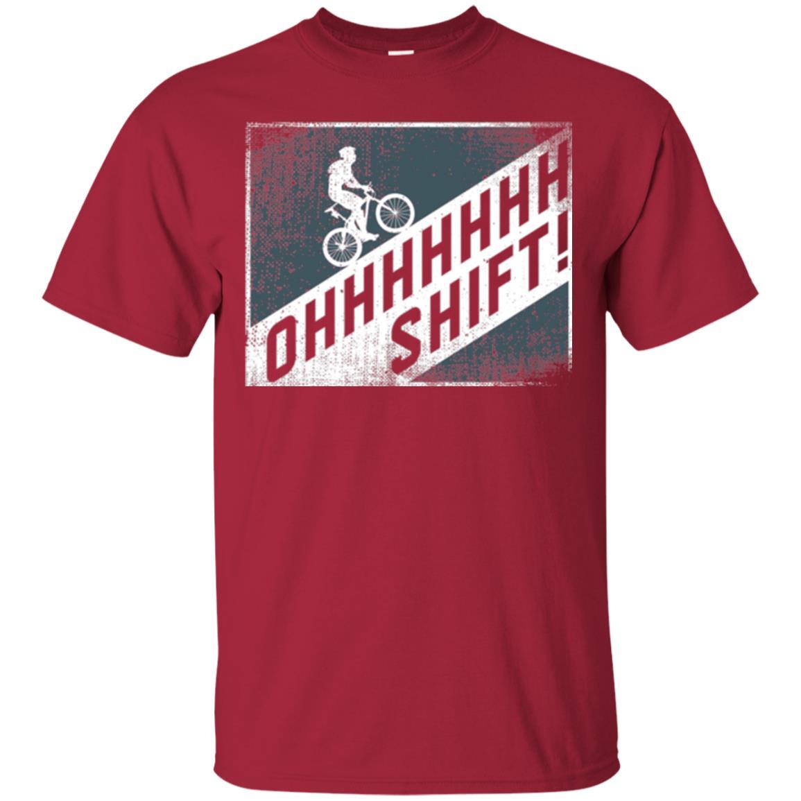 Cyclist T-shirt Oh Shift Cardinal