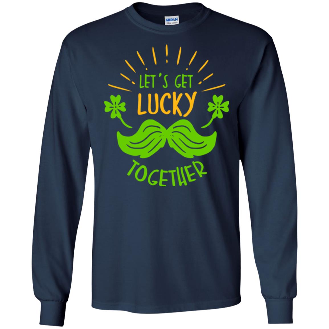 Saint Patrick's Day T-shirt Let's Get Lucky Together Navy