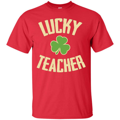 Lucky Teacher Shirt St. Patrick_s Day T-shirt Red