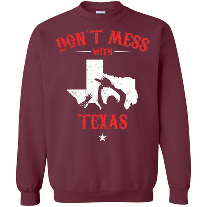 Don_t Mess With Texas Chainsaw T-shirt Maroon
