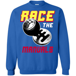 Race The Manuals Racing ShirtG180 Gildan Crewneck Pullover Sweatshirt 8 oz.
