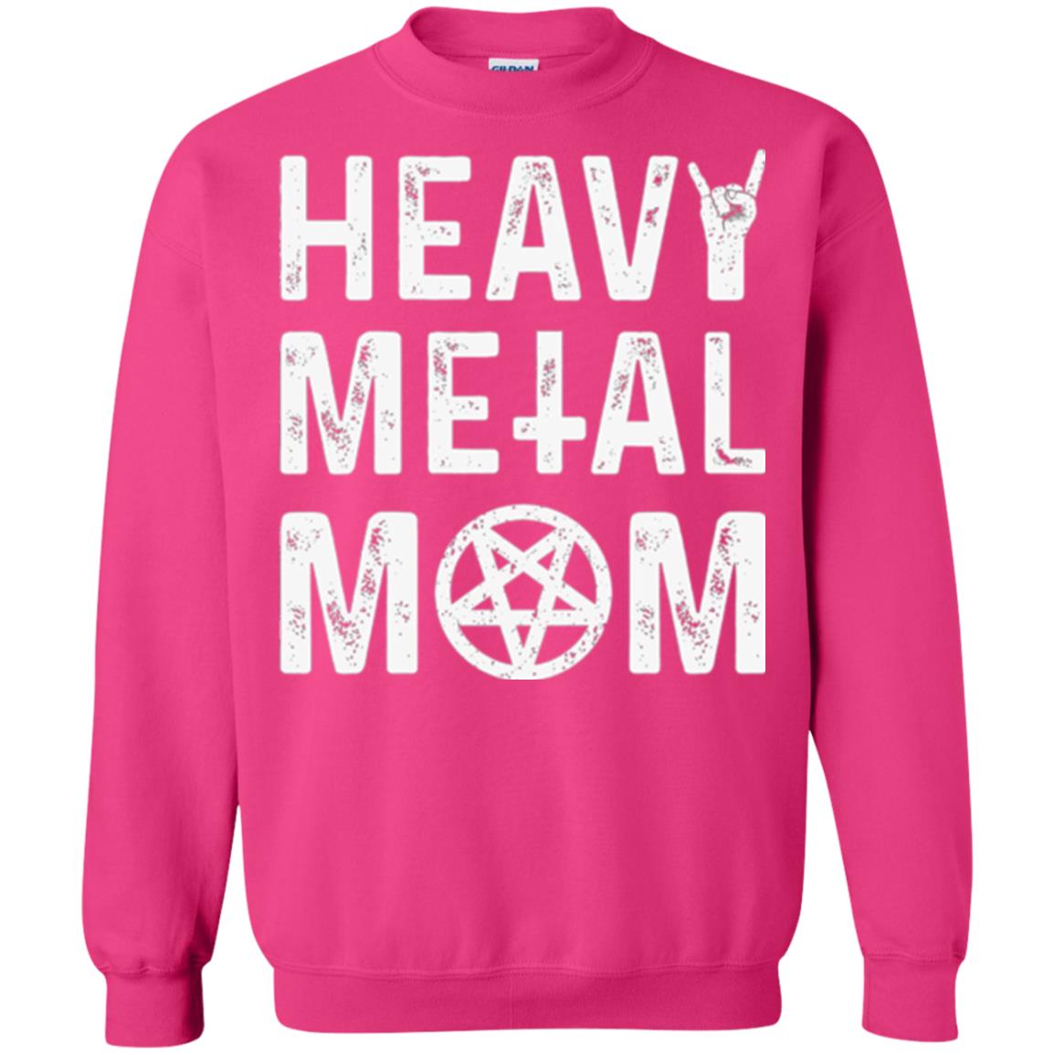 Heavy Metal Mom Vintage Band Music Concert Mother T-shirt Heliconia