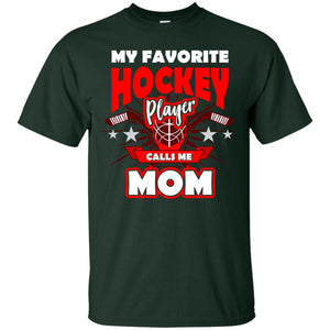 My Favorite Hockey Player Call Me Mom Hockey Mommy Shirt