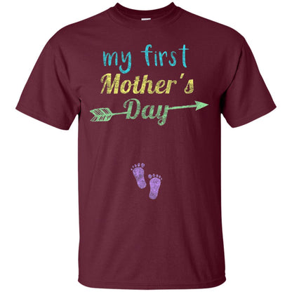My First Mother's Day Mommy T-shirt Maroon