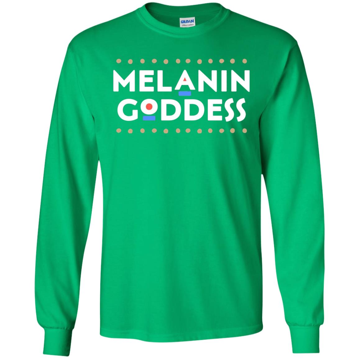 Melanin Goddess African T-shirt Black Girl Poppin_ Irish Green