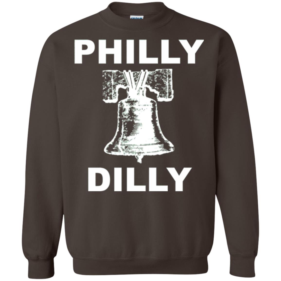 Football T-shirt Philly Dilly With Liberty Bell And Crack Philadelphia Dark Chocolate