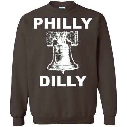 Football T-shirt Philly Dilly With Liberty Bell And Crack Philadelphia Dark Chocolate
