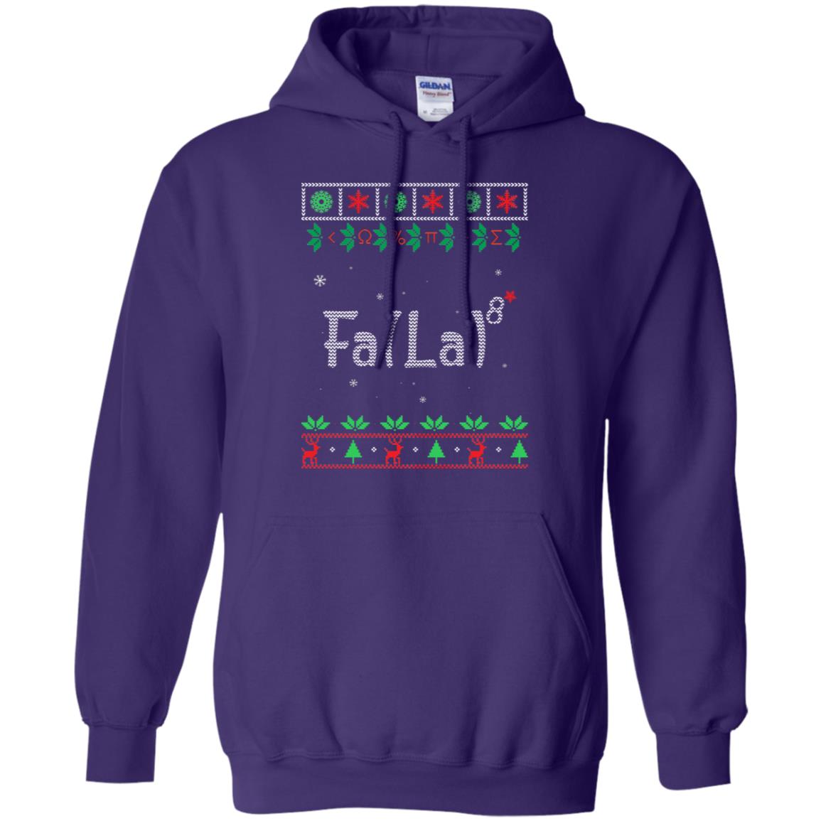 Fa La La La Mathematics X-mas Gift Shirt Purple