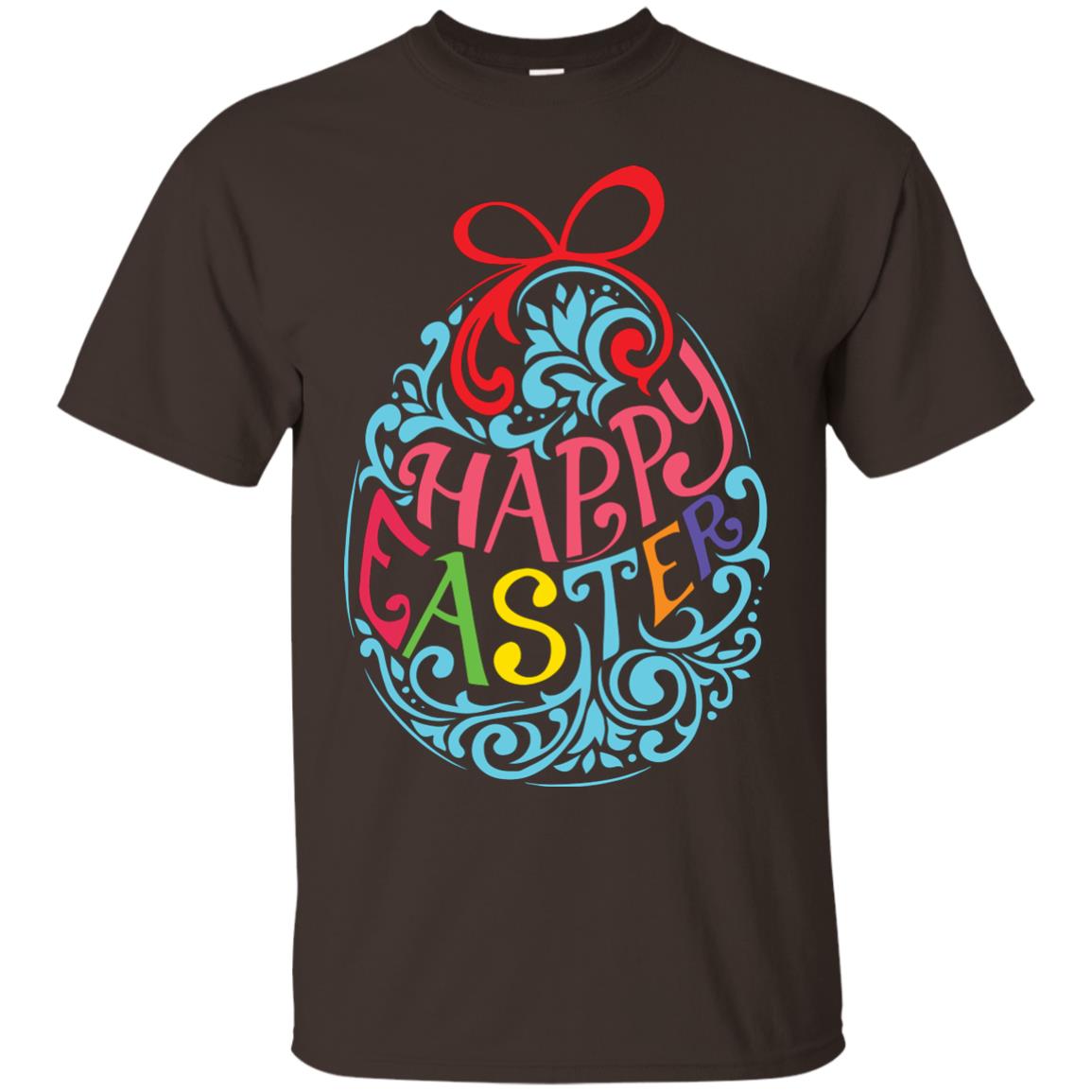 Happy Easter Day T-shirt Dark Chocolate