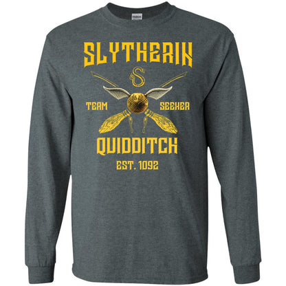 Slytherin Quiddith Team Seeker Est 1092 Harry Potter Shirt Dark Heather
