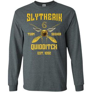 Slytherin Quiddith Team Seeker Est 1092 Harry Potter ShirtG240 Gildan LS Ultra Cotton T-Shirt